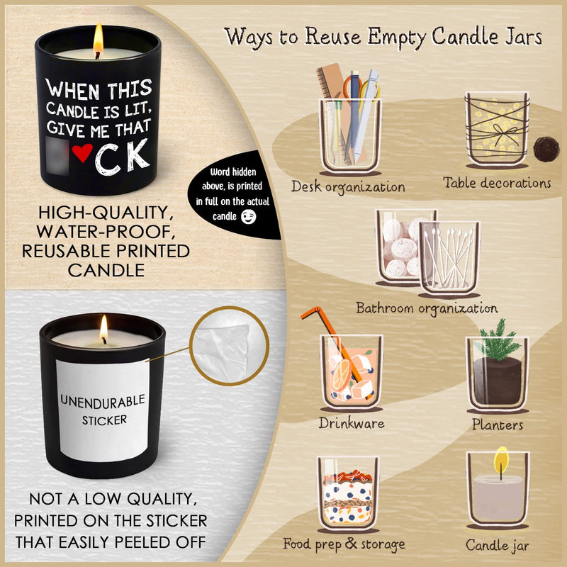 Funny Gifts for Men - Men'S Gifts for Birthdays - Valentine, Couple Gifts for Him, Her - Anniversary Birthday Gifts for Him, Husband, Boy Friend - Funny Candle Gift, Sandalwood Scented Candle 10Oz